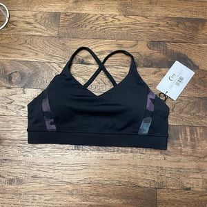 Zyia active black reflective camo brilliant bra